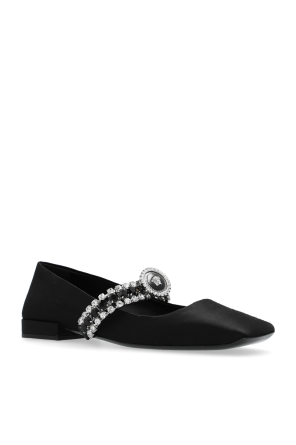 Versace Satin ballet flats