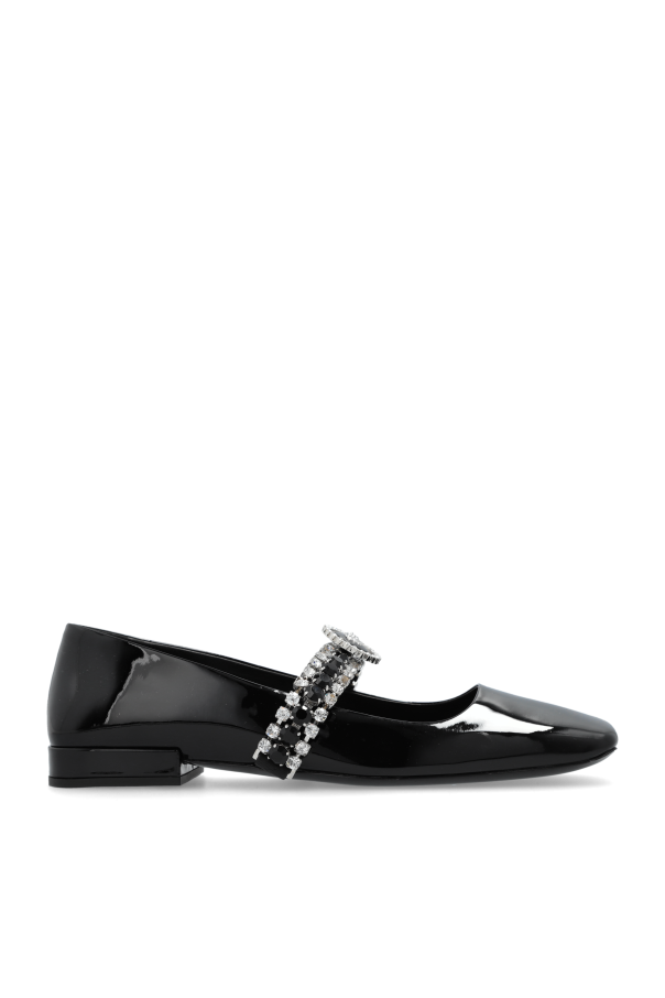 Versace Leather Ballet Flats