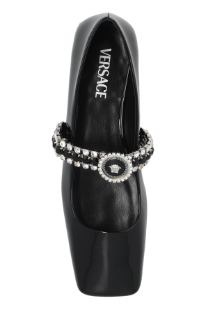 Versace Leather Ballet Flats