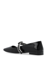 Versace BLACK Leather Ballet Flats
