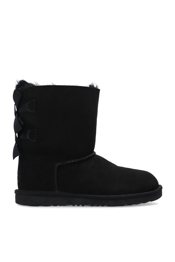 UGG Gris Kids 'Bailey Bow II’ suede snow boots