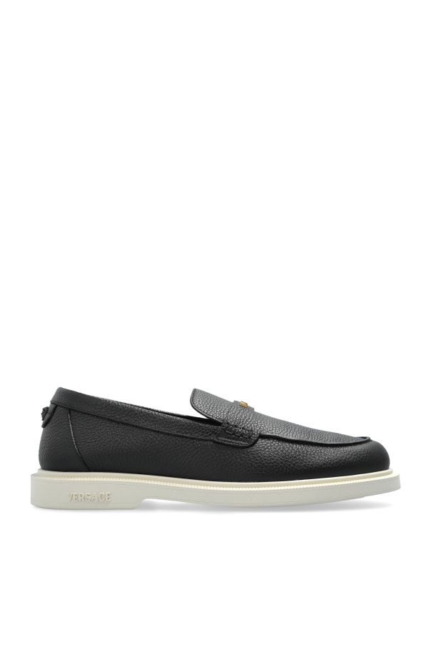 Leather shoes type loafers od Versace