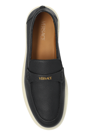 Versace Zapatos de cuero tipo loafers