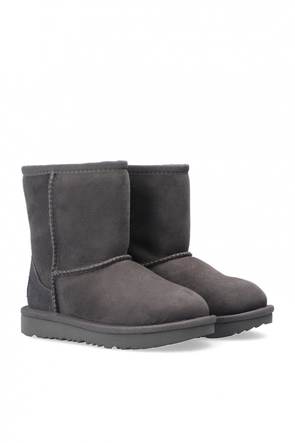 UGG charcoal Kids ‘T-Classic’ suede snow boots