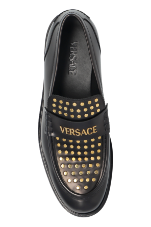 Versace Zapatos de cuero tipo loafers