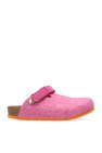 Birkenstock Kids PINK ‘Zimba’ wool felt slippers