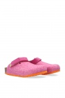 Birkenstock Kids PINK ‘Zimba’ wool felt slippers