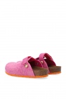 Birkenstock Kids PINK ‘Zimba’ wool felt slippers