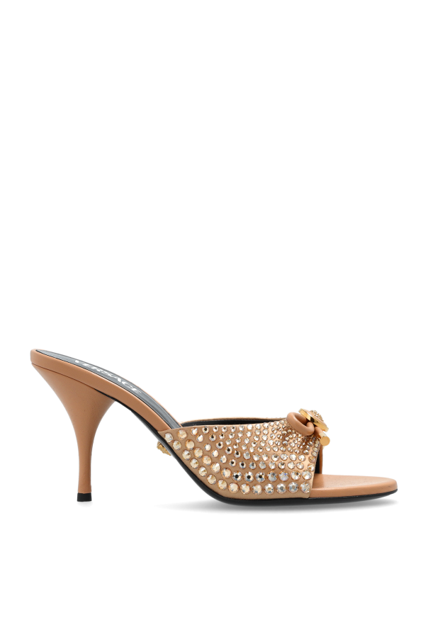 Heeled mules with shimmering crystals, zdjęcie 1 Heeled mules with shimmering crystals od Versace