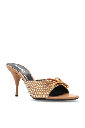 Versace Heeled mules with shimmering crystals