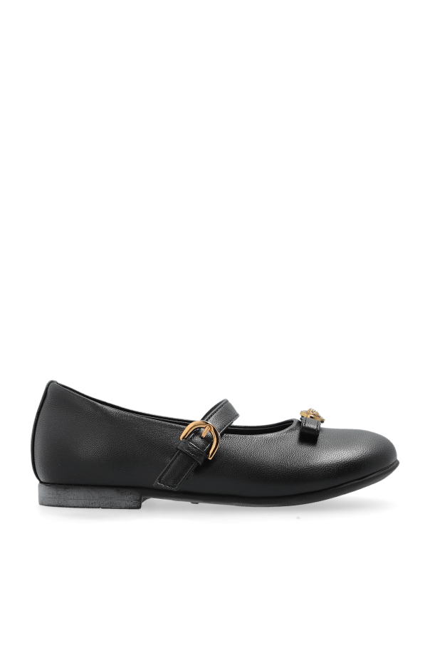 Versace Kids Leather ballerinas