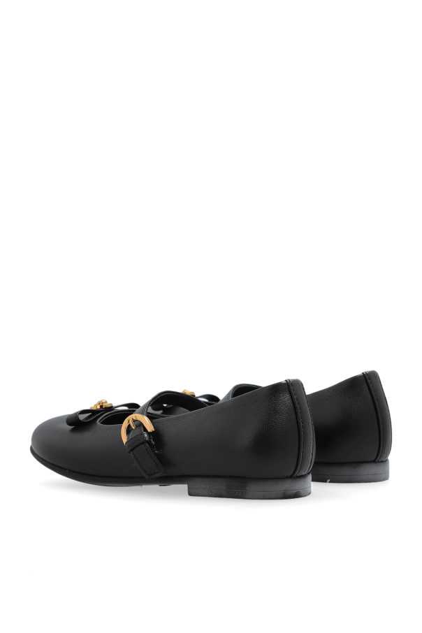 Versace Kids Leather ballerinas