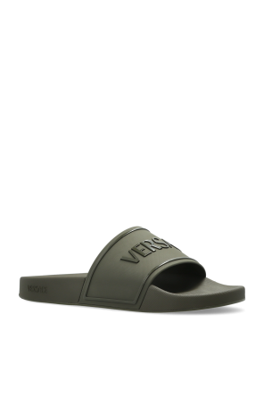 Versace Rubber flip-flops with a raised logo