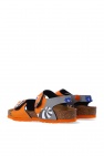 Birkenstock Kids ORANGE ‘Palu’ patterned sandals