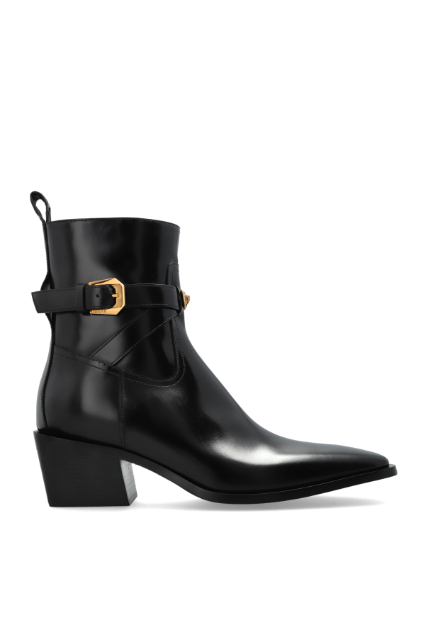 Leather ankle boots with heels od Versace