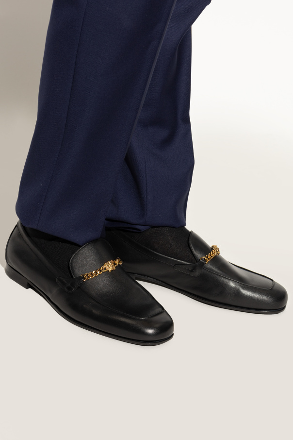 Versace Skórzane buty typu `loafers`