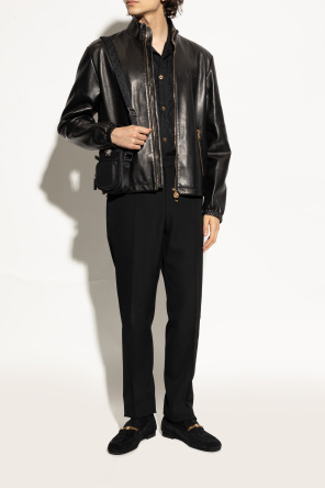 Versace Suede `loafers` shoes