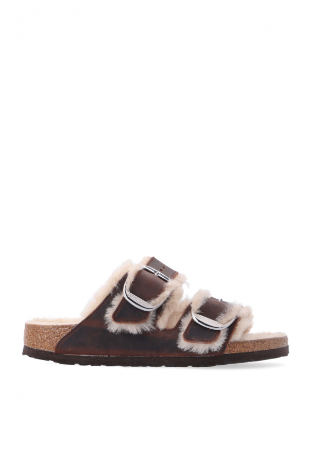 Birkenstock ‘Arizona Big Buckle Shearling’ slides