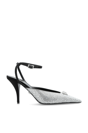 Heeled shoes with shimmering sequins