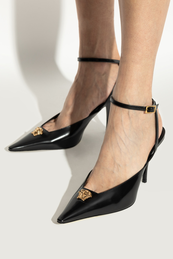 Versace Lederschuhe mit Absatz