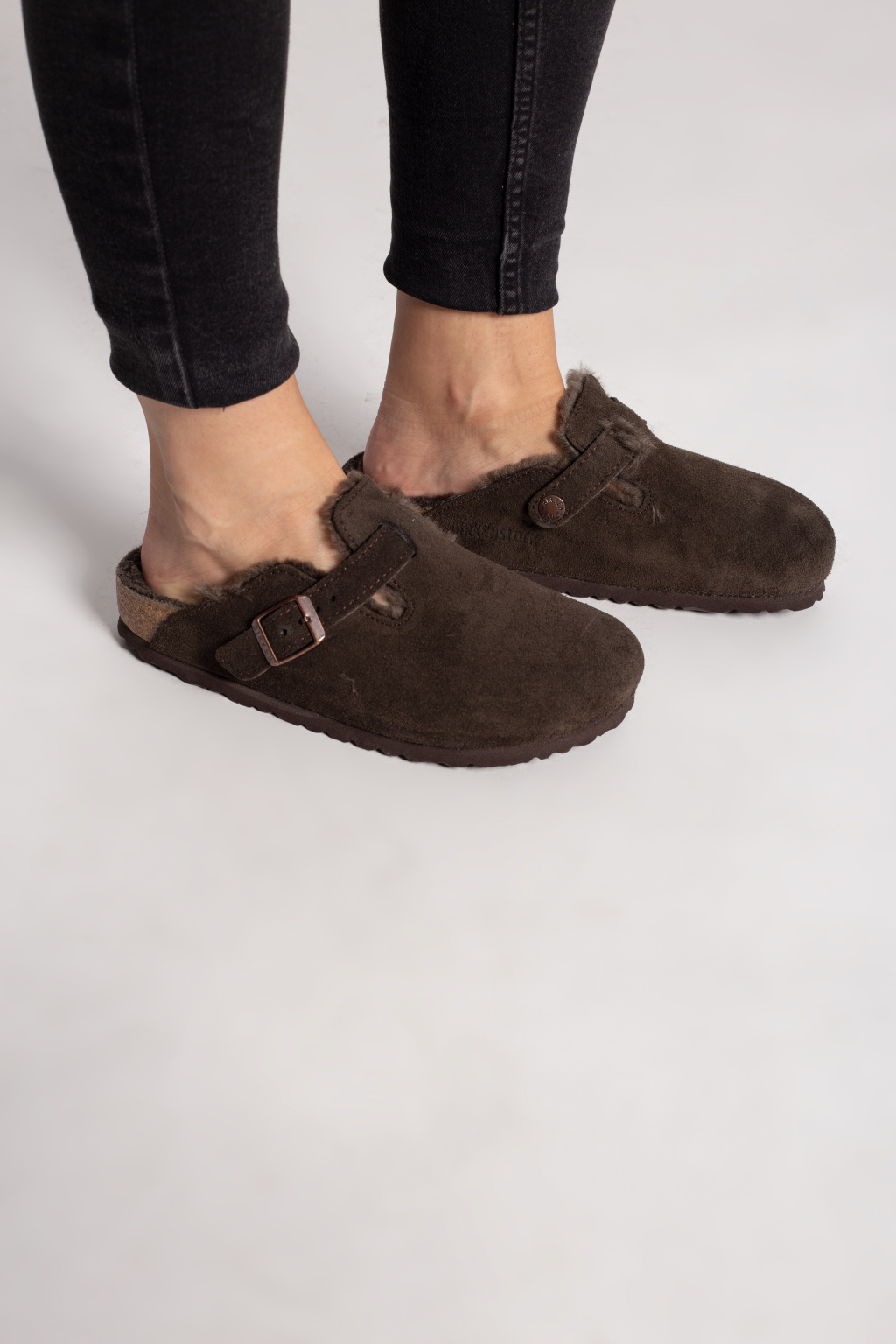 Birkenstock ‘Boston VL’ suede slides