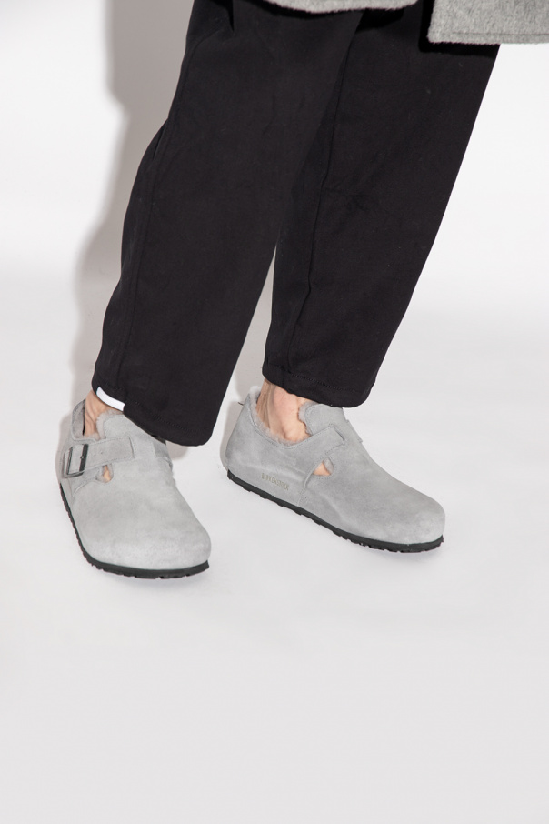 Birkenstock ‘London Shearling’ suede materials shoes