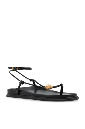 Versace Leather sandals with Medusa head
