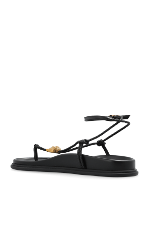 Versace Leather sandals with Medusa head