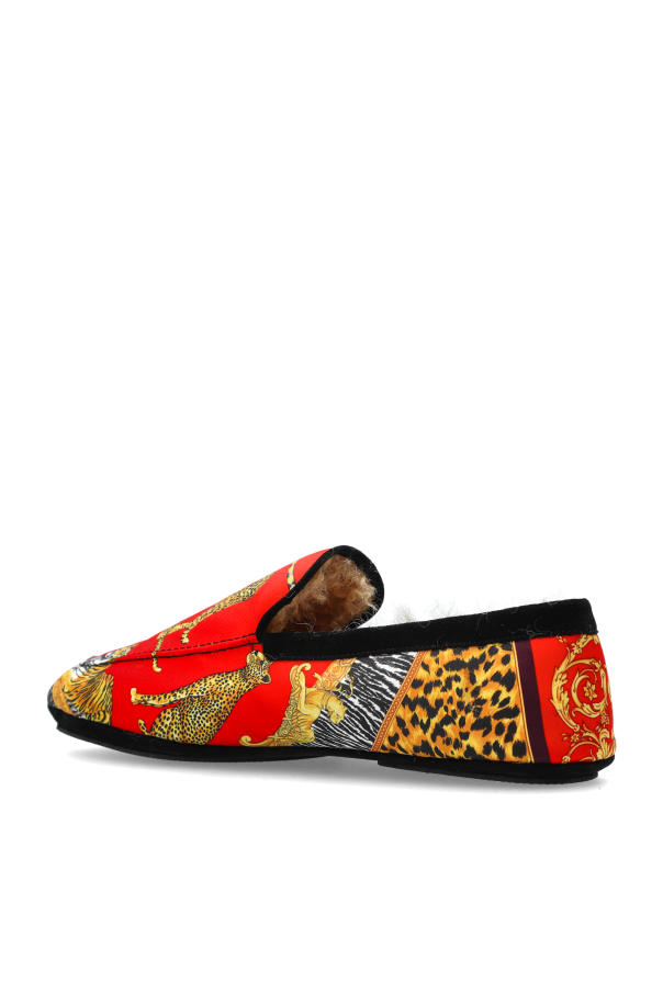 Versace Home Shoes with print