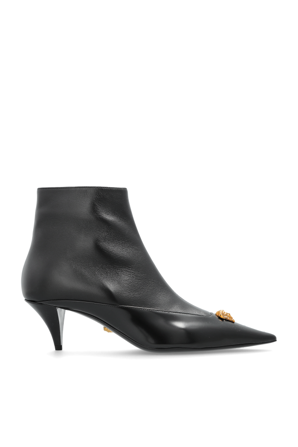 Leather ankle boots with heels od Versace