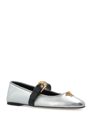 Versace Bailarinas de cuero con cabeza de Medusa