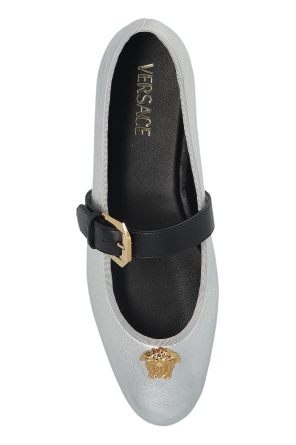 Versace Bailarinas de cuero con cabeza de Medusa