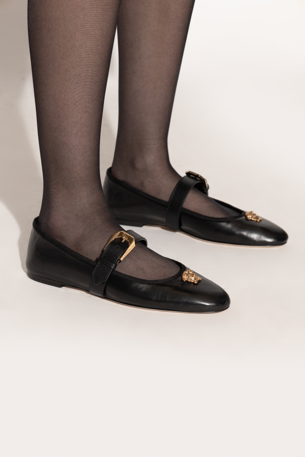 Versace Leather ballerinas