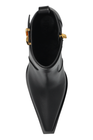 Versace Leather heeled ankle boots