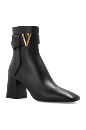 Versace Leather heeled ankle boots