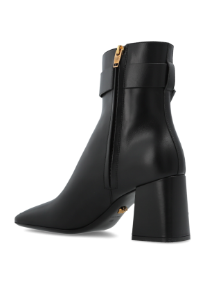 Versace Leather heeled ankle boots