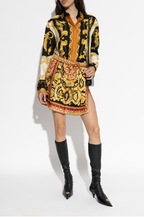 Versace Botas de cuero de tacón