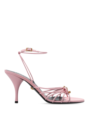 Leather heeled sandals od Versace