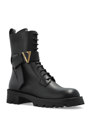 Versace Leather knee-high boots