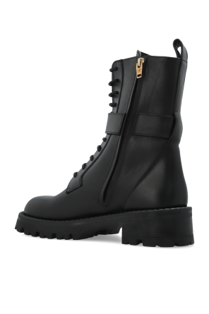 Versace Leather knee-high boots