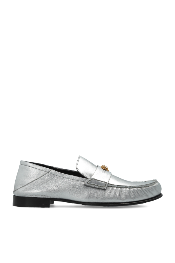 Leather loafers with Medusa head od Versace