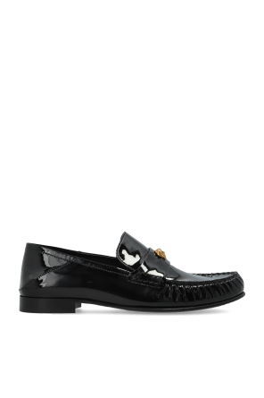 Leather loafers with medusa head od Versace