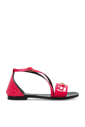 Sandalias de cuero con cabeza de Medusa