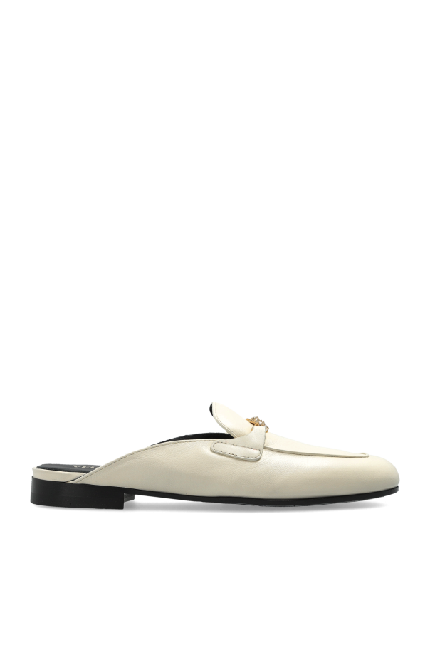 Leather shoes with Medusa head od Versace