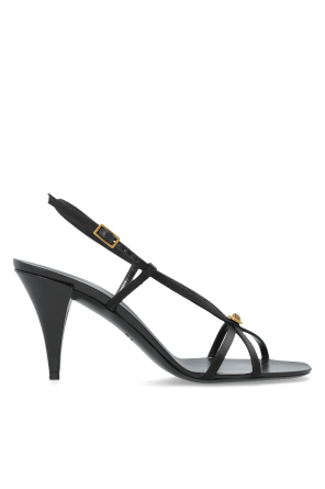 Satin high-heeled sandals `Valentina`