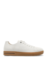 Open Low-top White Sneakers In Leather With Suede Inserts Man