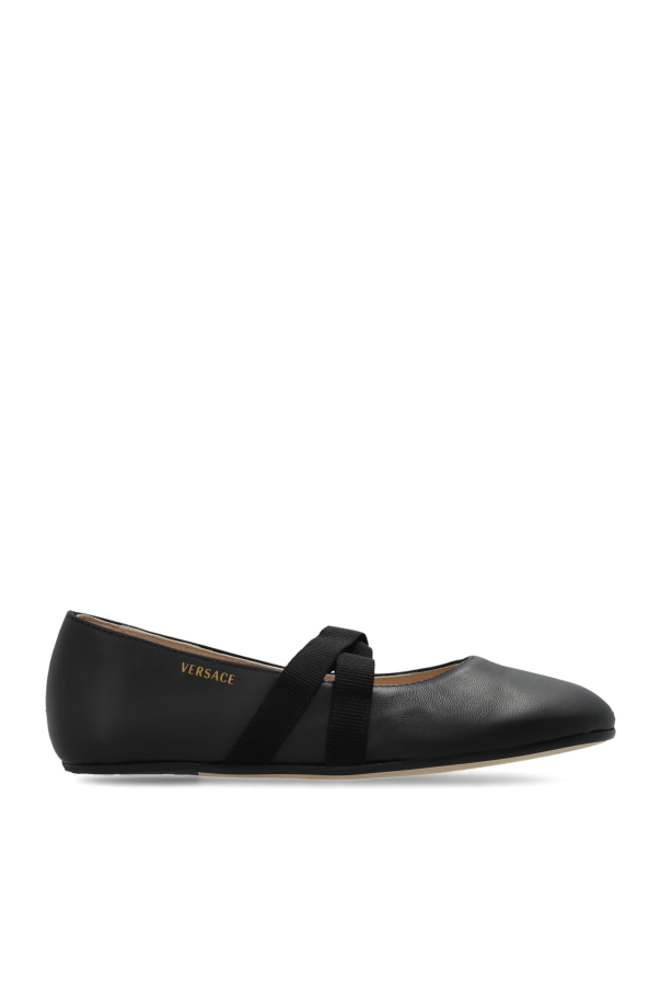 Leather ballerinas od Versace Kids