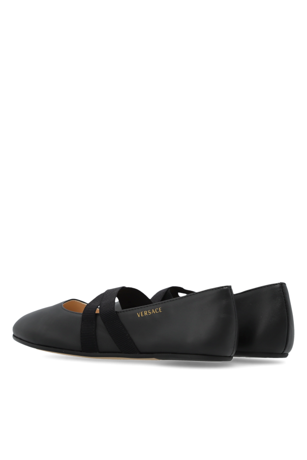 Versace Kids Leather ballerinas