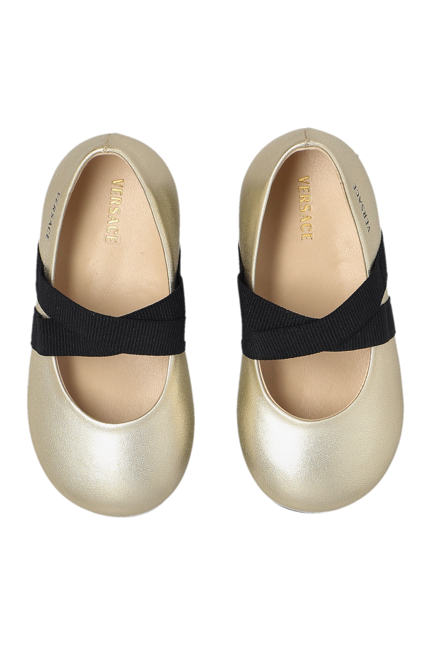 Versace Kids Leather ballerinas