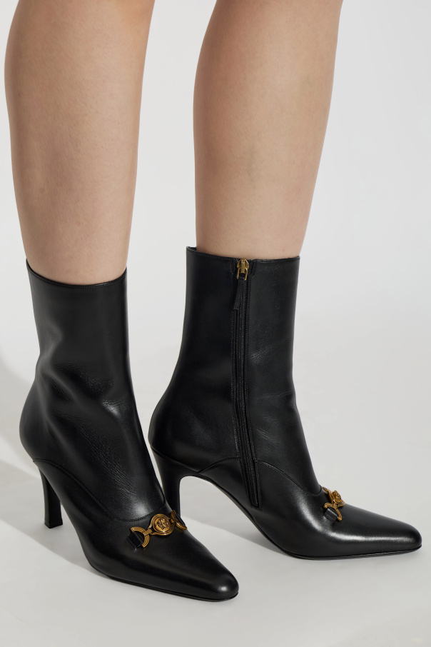 Versace Ghete din piele cu toc `Marisa`